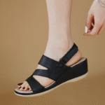 2025 summer new outdoor leisure metal simple wedge heel beach sandals for women - Image 6