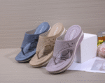 New 2025 Sandals for women flip-flops sponge wedge slippers - Image 2