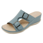 New Light Slippers Casual Simple Slope Heel Metal Buckle Large Size Women's Sandals - Image 3