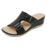 New Light Slippers Casual Simple Slope Heel Metal Buckle Large Size Women's Sandals - Image 4
