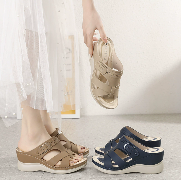 Screenshot 2025-06-24 182536 2025 Spring and Summer New Comfortable Casual Wedge Heel Beach Sandals Women's Shoes - Image 1