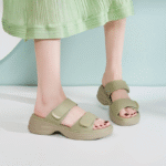 2025 fashion casual versatile slippers Velcro thick-soled women's sandals - Image 6