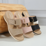 New 2025 summer women's sandals buckle leisure beach seaside comfortable cross-border wedge sandals - Image 2