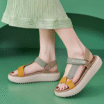 New 2025 lightweight sandals casual sports comfortable thick bottom Velcro large size women's shoes