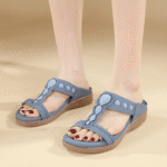 New 2025 Bohemian rhinestone slippers comfortable latex massage thick-soled large size flat shoes - Image 6