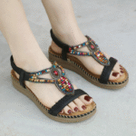 New 2025 Woman Sandals Bohemian Rhinestone & Comfortable - Image 4