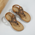 Spot 2025 new sandals Bohemian comfortable beaded seaside flat shoes - Image 5
