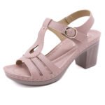 Women’s metal buckles and sewing seams, cross-border chunky high heels - Image 3