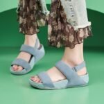 Amazon 2025 Summer New Velcro Lightweight Sports Style Comfortable Elastic Band Large Size Thick-soled Sandals