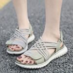 Amazon 2025 Summer New Sandals Women Lightweight Sports Style Comfortable Elastic Large Size Sandals