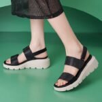 Summer 2025 Amazon New Diamond Velcro Women’s Sandals Wedge Heel Casual Lightweight - Image 3