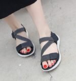 Amazon 2025 summer new sandals women's lightweight sports style comfortable elastic large size sandals - Image 3