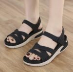 New lightweight sandals casual sports comfortable thick sole Velcro stitching large size women's shoes - Image 3