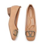 New 2025 Amazon Metal Buckle Simple Comfortable Non-tiring Heel Shoes - Image 2