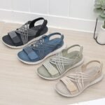 Amazon 2025 Summer New Sandals Women Lightweight Sports Style Comfortable Elastic Large Size Sandals - Image 6