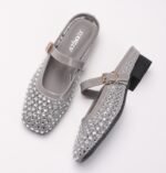 Mesh diamond design breathable closed toe Shoes for women - Image 2
