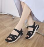 New lightweight sandals casual sports comfortable thick sole Velcro stitching large size women's shoes