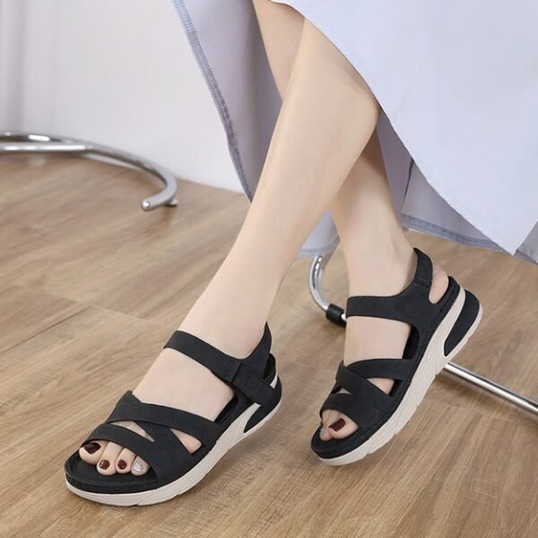 New lightweight sandals casual sports comfortable thick sole Velcro stitching large size women's shoes