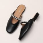 French rhinestone half-slippers for women - Image 9