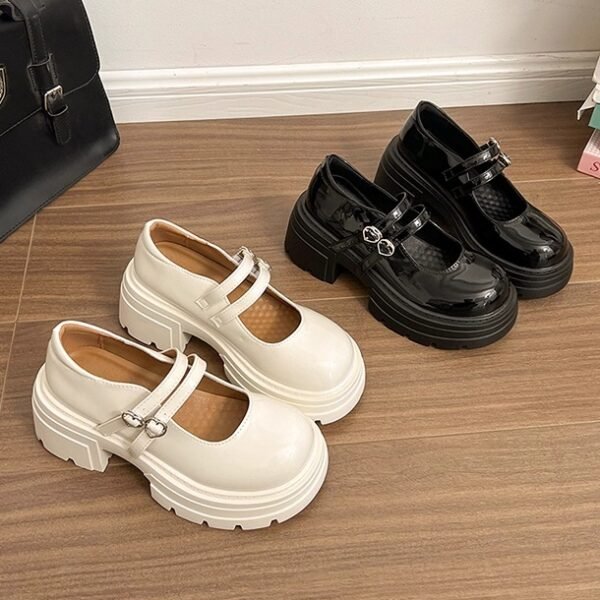 Thick-soled Mary Jane shoes for women with skirts 2025