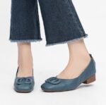 New 2025 autumn and winter upper letter decorative buckle simple and comfortable low heel non-tiring shoes for women - Image 6