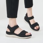 Amazon European and American sports casual sandals new 2025 Velcro hollow beach thick bottom women's sandals - Image 4