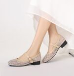 Diamond mesh breathable flat shoes small fragrance style ballet fashion - Image 4