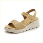 Summer 2025 Amazon New Rhinestone Velcro Wedge Heel Casual Lightweight Large Size Women’s Sandals - Image 6