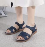 European and American sandals women's cross-border casual lightweight large size retro wedge heel comfortable sandals