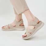 Amazon European and American sports casual sandals new 2025 Velcro hollow thick bottom women's sandals - Image 3