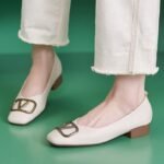 New 2025 Amazon Metal Buckle Simple Comfortable Non-tiring Heel Shoes - Image 5