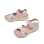 Amazon European and American sports casual sandals new 2025 Velcro hollow thick bottom women's sandals - Image 6