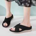 Amazon new 2025 European and American flying woven sports casual sandals Velcro hollow thick bottom women's sandals - Image 2