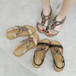 2025 New European and American Sandals Bohemian Rhinestone Comfortable Round Head - Image 4