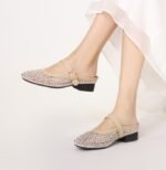 Mesh diamond design breathable closed toe Shoes for women - Image 3