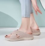 Amazon new 2025 European and American flying woven sports casual sandals Velcro hollow thick bottom women's sandals - Image 5