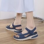 New lightweight sandals casual sports comfortable thick bottom Velcro stitching large size women's shoes