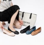 New 2025 autumn and winter upper letter decorative buckle simple and comfortable low heel non-tiring shoes for women - Image 2