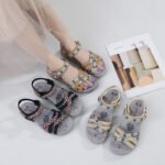 New spring and summer 2025 foreign trade sports sandals with printed Velcro large size women's shoes - Image 5
