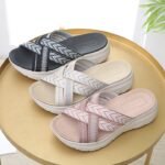 Amazon 2025 summer new sandals women's lightweight sports style comfortable elastic large size thick-soled slippers - Image 5