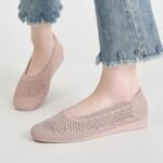 New wedge heel shoes 2025 Amazon comfortable versatile fly woven breathable mother's shoes - Image 6