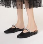 French rhinestone half-slippers for women - Image 6