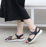 Amazon 2025 summer new sandals women's lightweight sports style comfortable elastic large size sandals - Image 5