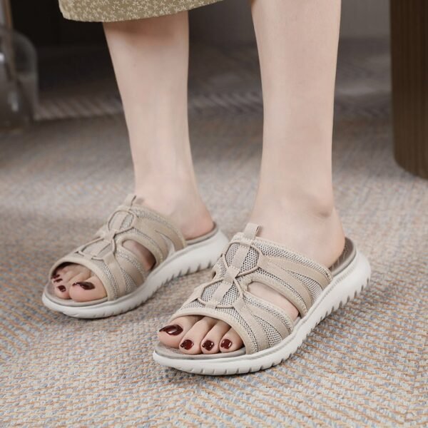 European and American new 2025 sports MD casual women's sandals solid color comfortable large size sandals wholesale