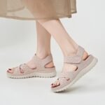 Amazon European and American sports casual sandals new 2025 Velcro hollow thick bottom women's sandals - Image 2