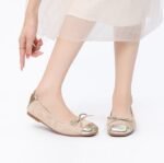 New 2025 Autumn and Winter Women's Single Shoes Splicing Bow Fashion All-match Flat Shoes - Image 2