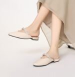 French rhinestone half-slippers for women - Image 4