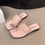 New French retro metal toe low heel sandals - Image 4