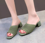 Women’s square head thick heel for outdoor wear 2025 - Image 4