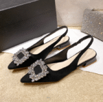 French niche design rhinestone closed-toe sandals for women 2025 - Image 7